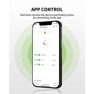 PETKIT Automatic Cat Feeder, 2.4GHz WiFi Automatic Pet Feeder for Cats and Dogs Smart Pet Dry Food Dispenser, Up to 10 Meals per Day, Low Food Reminder, App Control