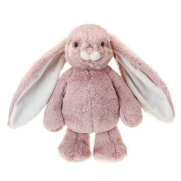 DILLY DUDU Pink Bunny Rabbit Stuffed Animal Plush Toy Best Gifts 10-Inch(L)