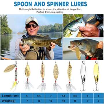 PLUSINNO 292Pcs Fishing Lures Tackle Box for All