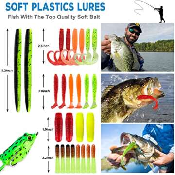 PLUSINNO 292Pcs Fishing Lures Tackle Box for All
