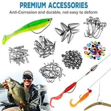 PLUSINNO 292Pcs Fishing Lures Tackle Box for All