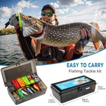 PLUSINNO 292Pcs Fishing Lures Tackle Box for All