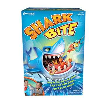 Pressman Shark Bite with Let's Go Fishin' Card Game (Amazon Exclusive)