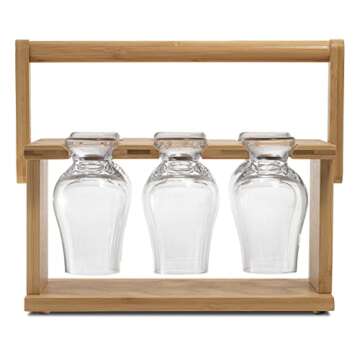 CairnCaddy Bamboo Whiskey Glass Holder and Dryer