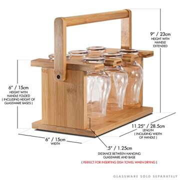 CairnCaddy Bamboo Whiskey Glass Holder and Dryer