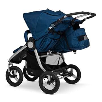 Bumbleride Indie Twin Double Stroller | All-Terrain | Lightweight | Eco-Friendly | Infant Ready Adjustable Seat | Easy, Compact Fold | All-Wheel Suspension (Indie Twin 2022, Maritime)