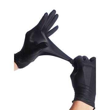 Infi-Touch Heavy Duty Nitrile Gloves, Strong & Tough, High Chemical Resistant, Disposable Gloves, Po...