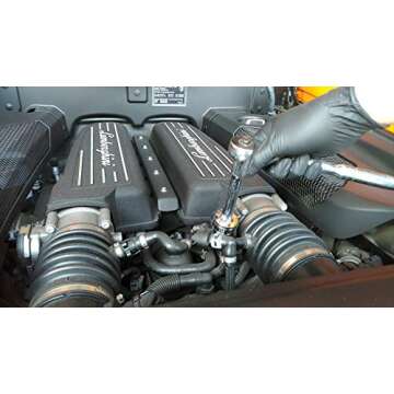 Infi-Touch Heavy Duty Nitrile Gloves, Strong & Tough, High Chemical Resistant, Disposable Gloves, Powder-Free, Non Sterile, Large, 100 Count