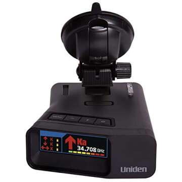 Uniden R7 EXTREME LONG RANGE Laser/Radar Detector, Built-in GPS, Real-Time Alerts, Dual-Antennas Front & Rear w/Directional Arrows, Voice Alerts, Red Light and Speed Camera Alerts