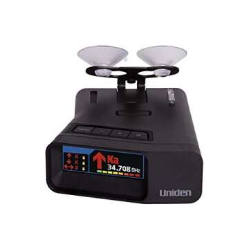 Uniden R7 EXTREME LONG RANGE Laser/Radar Detector, Built-in GPS, Real-Time Alerts, Dual-Antennas Front & Rear w/Directional Arrows, Voice Alerts, Red Light and Speed Camera Alerts
