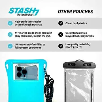 Stash7 Waterproof Phone Pouch - IPX8 Adventure Grade Case