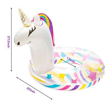 GROBRO7 Unicorn Pool Float - Inflatable Summer Fun