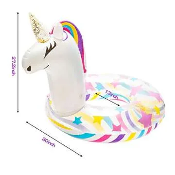 GROBRO7 Unicorn Pool Float - Inflatable Summer Fun