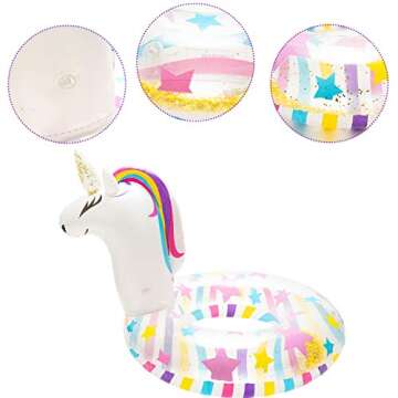 GROBRO7 Unicorn Pool Float - Inflatable Summer Fun