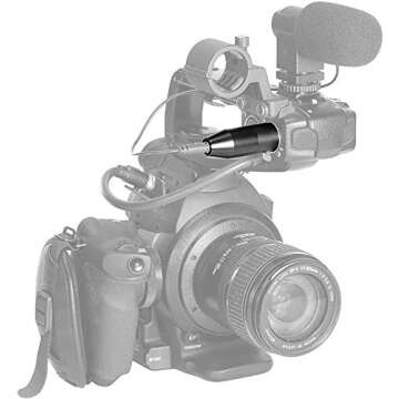 Movo FXLR-PRO 3.5mm (TRS) Mini-Jack Female Microphone Adapter to 3-pin XLR Male Connector with Integrated Phantom Power Converter