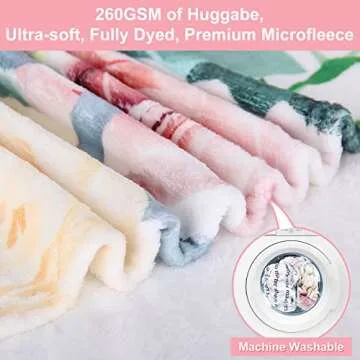 Mom Gifts from Daughter, Mom Birthday Gift Blanket, Mothers Gifts from Daughter, 60" X 50" Pink Soft Flower Blanket for Mom, I Love You Mom Blanket from Son