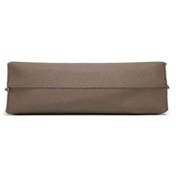 Dreubea Women's Soft Faux Leather Tote Shoulder Bag from, Big Capacity Tassel Handbag Dark Khaki