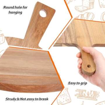 Decorative Acacia Wood Cutting Board Set for Stylish Kitchens