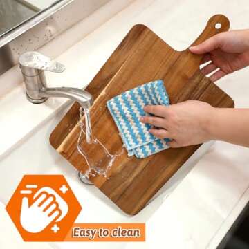 Decorative Acacia Wood Cutting Board Set for Stylish Kitchens