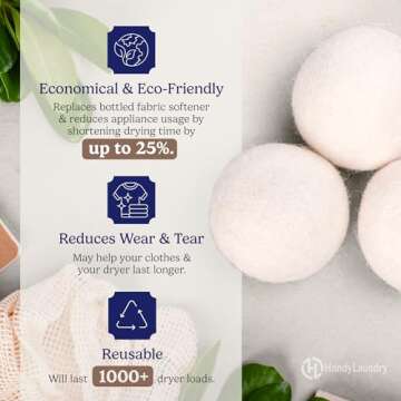 Handy Laundry Wool Dryer Balls - Eco-Friendly Fabric Softener