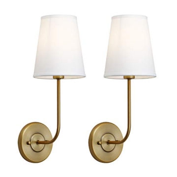 Pathson Vintage Wall Sconces Set of 2 Brass Finish