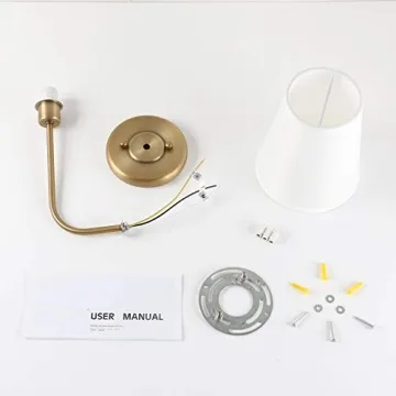 Pathson Vintage Wall Sconces Set of 2 Brass Finish