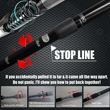 57inch Telescopic Snake Hook for Safe Handling Tools