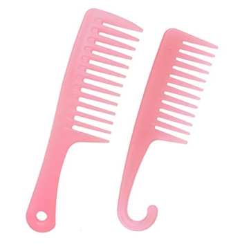 2 PCS Ancgreen Wide Tooth Comb Detangling Comb Shower Comb with Hook Hair Comb Brush for Women Curly...