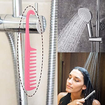 Wide Tooth Detangling Comb Set for Curly Hair Care
