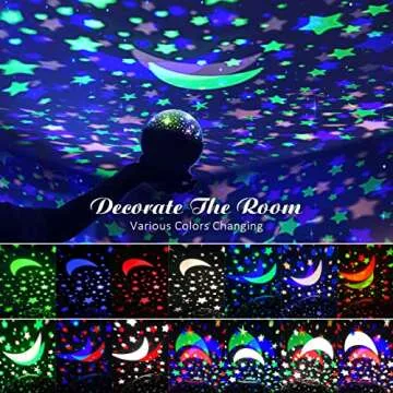 DEVRNEZ Kids Star Night Light Projector for Nursery