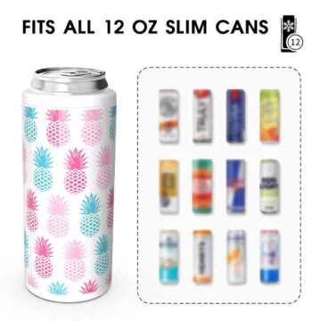 TILUCK Skinny Can Cooler - Perfect for 12 oz Slim Cans