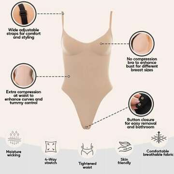 Sculpting Shapewear Tummy Control Bodysuit for Women