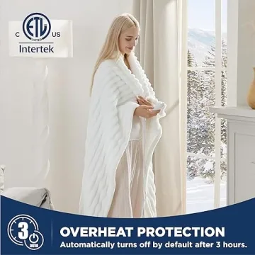 Bedsure Heated Blanket Electric Throw - Elegant and Cozy Blanket