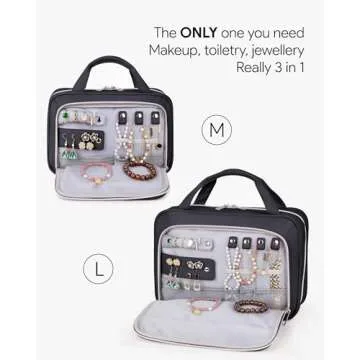 OlarHike Travel Toiletry Hanging Bag Waterproof Bags, Makeup, Toiletries, jewelry, Cruise Essentials...