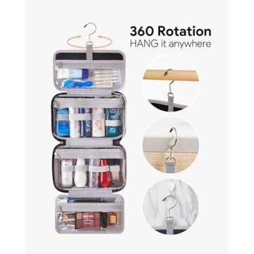 OlarHike Travel Toiletry Bag - Waterproof and Convenient