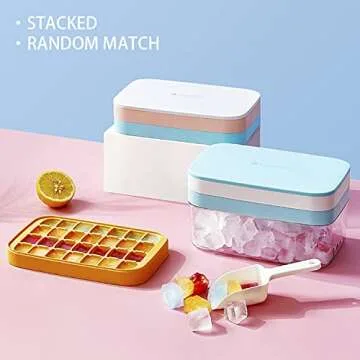Versatile RTBM Ice Cube Tray with 32 Grids for Perfect Ice