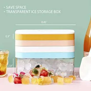 Versatile RTBM Ice Cube Tray with 32 Grids for Perfect Ice