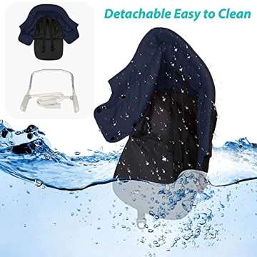 TOONOON Hook On High Chair, Fast Table Chair Clip on Table High Chair, Fold-Flat Storage Tight Fixing Portable Baby Feeding Seat for Baby Toddler Washable with Dining Tray for Travel Outside