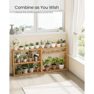 SONGMICS Bamboo Shelf - Adjustable 3-Tier Bathroom Storage