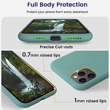 OTOFLY for iPhone 11 Pro Max Cases,11 Pro Max Phone Case, [Military Grade Drop Protection] [Anti-Scratch Microfiber Lining] Shockproof Protective Slim Thin Cover 6.5 inch,Pine Green