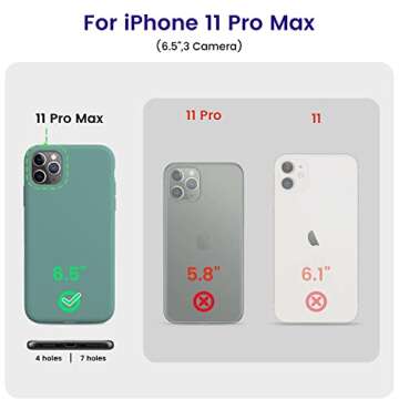 OTOFLY for iPhone 11 Pro Max Cases,11 Pro Max Phone Case, [Military Grade Drop Protection] [Anti-Scratch Microfiber Lining] Shockproof Protective Slim Thin Cover 6.5 inch,Pine Green