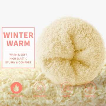 TOCONFFON Women's Cozy Fluffy Socks Fuzzy Socks Plush Socks 5,7,8 Pairs (7 Pairs Solid Color,4.5-8.5(Women Shoe))