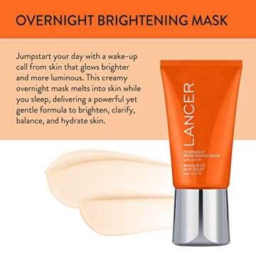 Lancer Skincare Overnight Brightening Mask with Vitamin C and Niacinamide, Anti-Aging Night Face Mas...