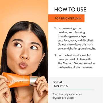 Lancer Skincare Overnight Brightening Mask with Vitamin C and Niacinamide, Anti-Aging Night Face Mask, 1.7 Ounces