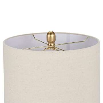 Nourison 22" Orange Terracotta Ceramic Table Lamp for Modern, Transitional, Bedside Table, Living Room, Dining, Entryway