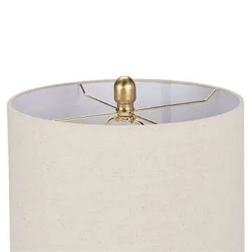 Nourison 22" Orange Terracotta Ceramic Table Lamp for Modern, Transitional, Bedside Table, Living Room, Dining, Entryway