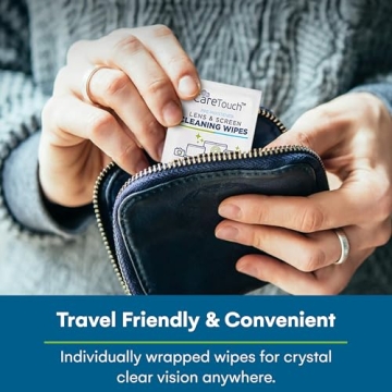 Care Touch Lens Wipes - 210 Individually Wrapped Cleaning Wipes