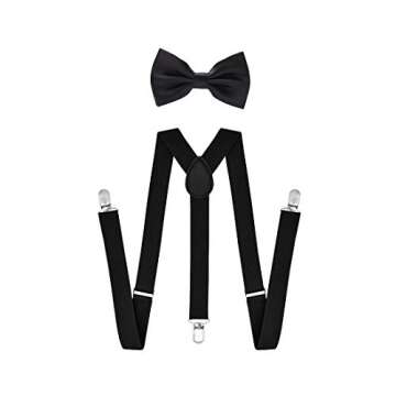 Ziyoot Men's 1920s Accessories Gatsby Gangster Costume Set Plaid Newsboy Cap