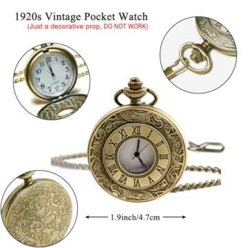 Ziyoot Men's 1920s Accessories Gatsby Gangster Costume Set Plaid Newsboy Cap