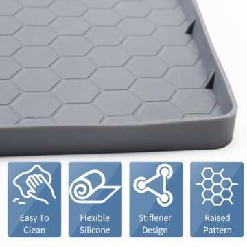 EilIGORSail 34" Under Sink Mat - Flexible Silicone Protector